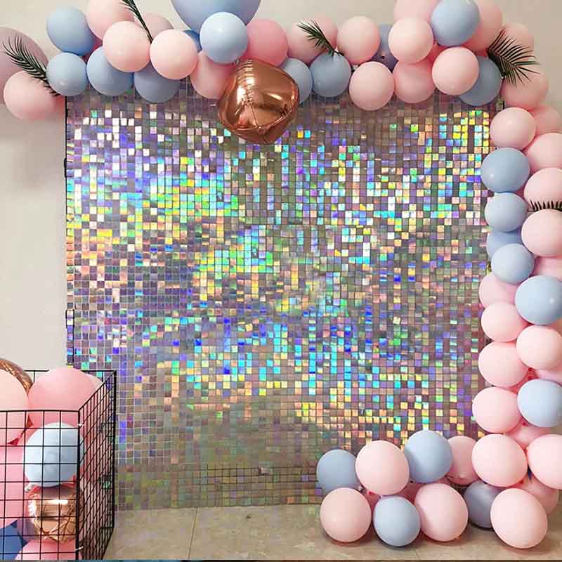 90x180cm Shimmer Wall Backdrop - Sequin Fabric Panel avaliação e preço