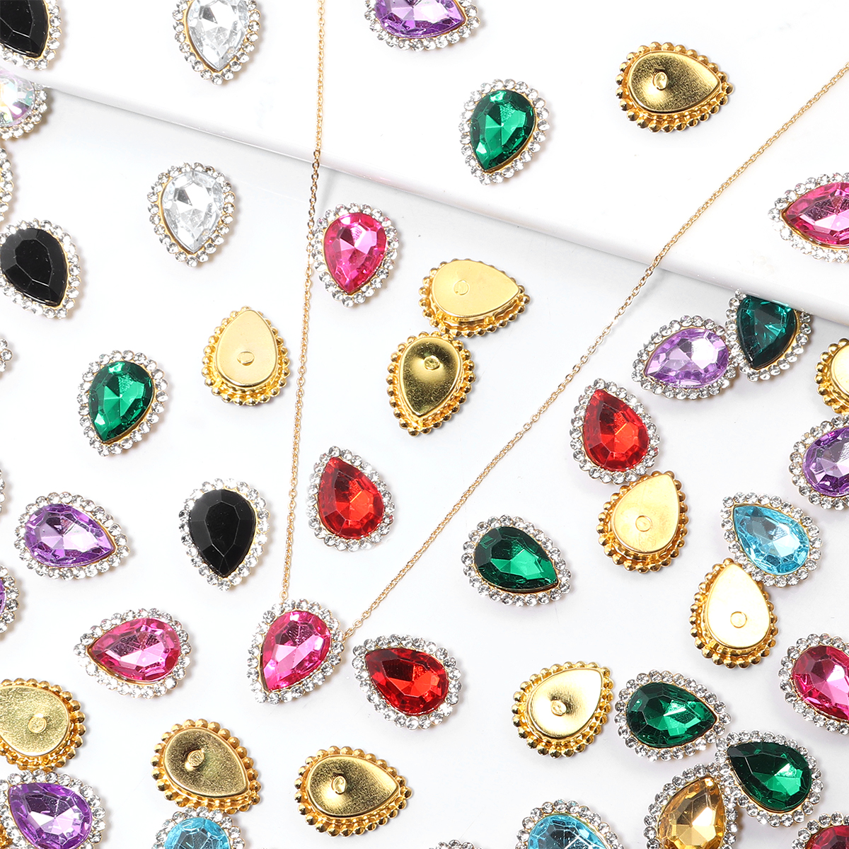 20Pcs Love Heart Acrylic Rhine - Sew On Rhinestone avaliação e preço