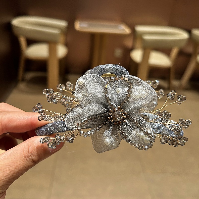 Elegant Korean Hair Accessorie - Crystal Mesh Fabric avaliação e preço