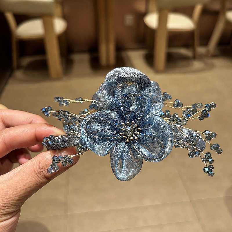 Elegant Korean Hair Accessorie - Crystal Mesh Fabric avaliação e preço