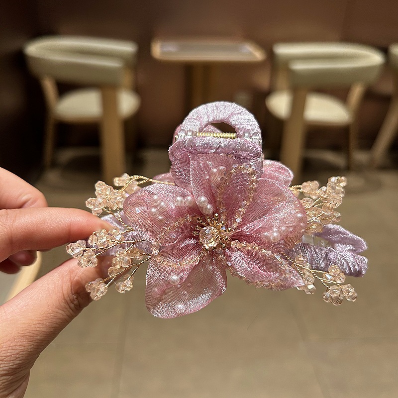 Elegant Korean Hair Accessorie - Crystal Mesh Fabric avaliação e preço