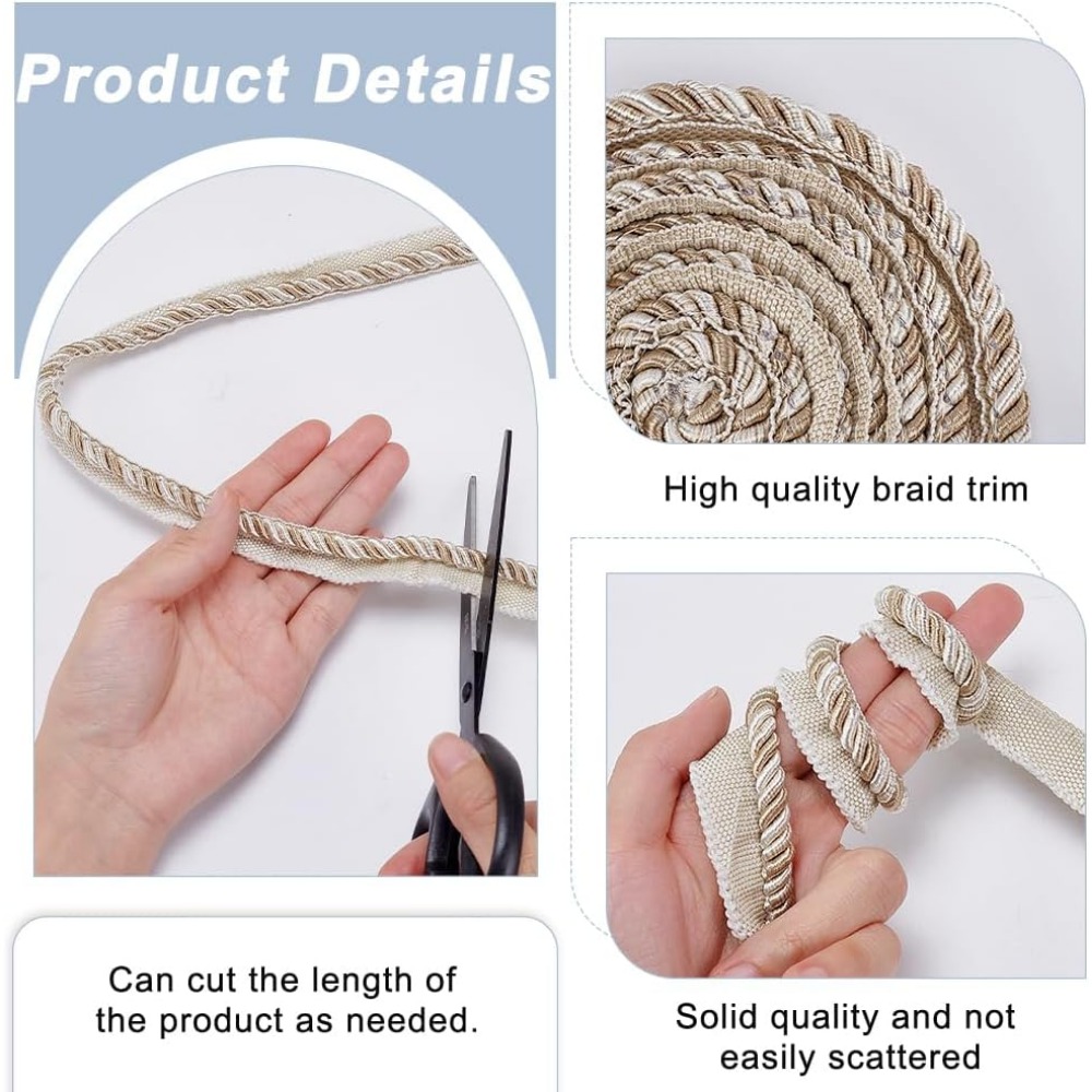 13.7 Yards Twisted Lip Cord Tr - Cord Trim Twisted avaliação e preço