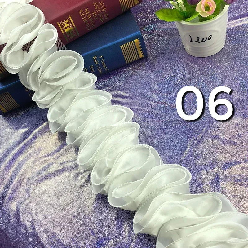 5Yards Pleated Ruffled Trim Sh - Lace Ribbon Trim avaliação e preço